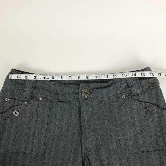 Lane Bryant Venezia Striped Pants Women's Plus Size 14 Wide Leg Gray 5-pocket - Picture 7 of 11